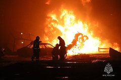 Пожар на АЗС в Махачкале потушили
